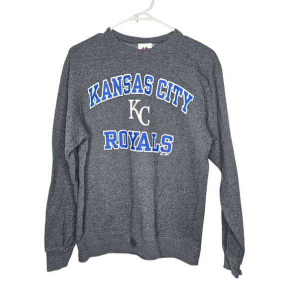 Kansas City Royals Gray MLB Graphic Crew Neck Sweatshirt Unisex SM Fan Gear - Picture 1 of 2